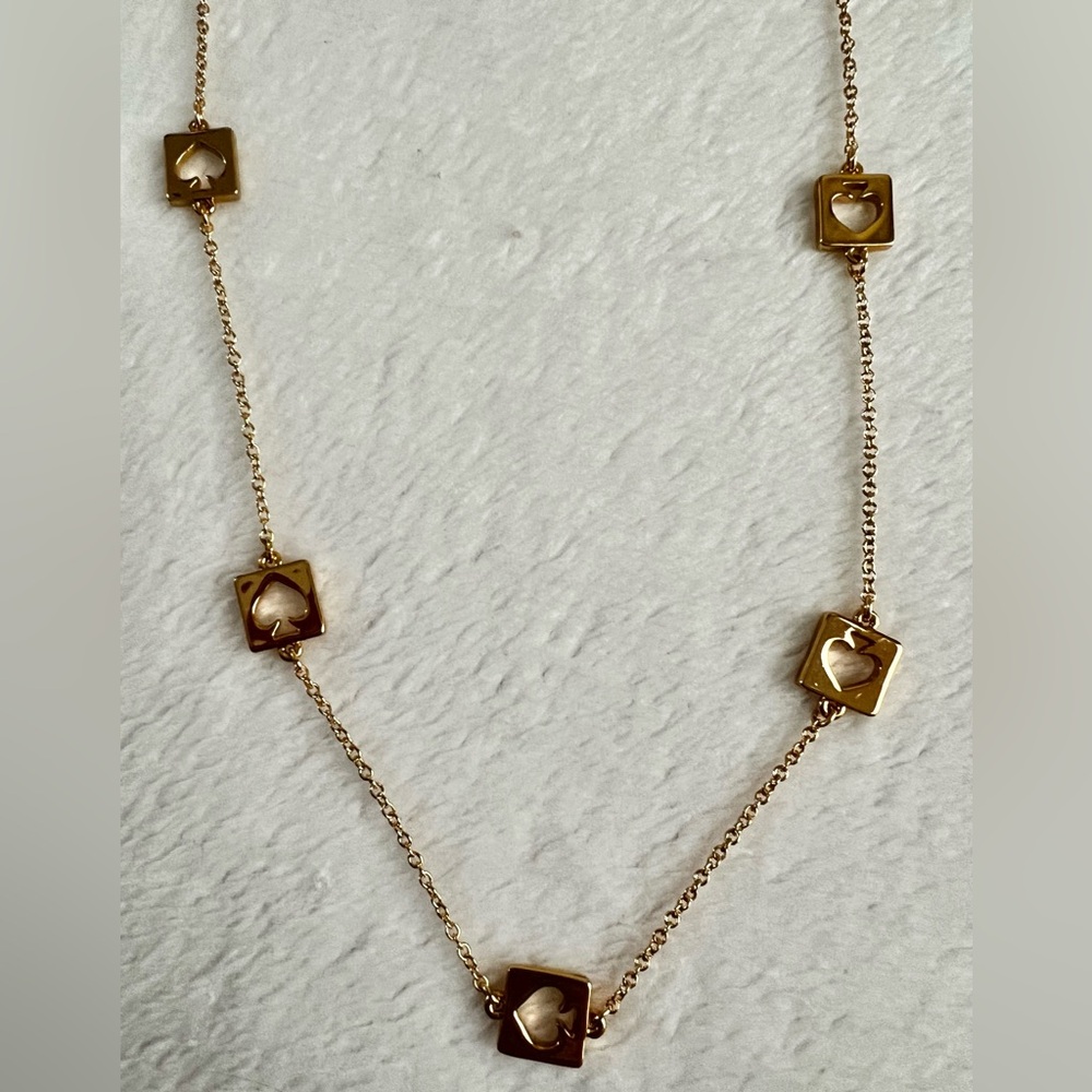 Kate Spade Gold Square Spade Necklace